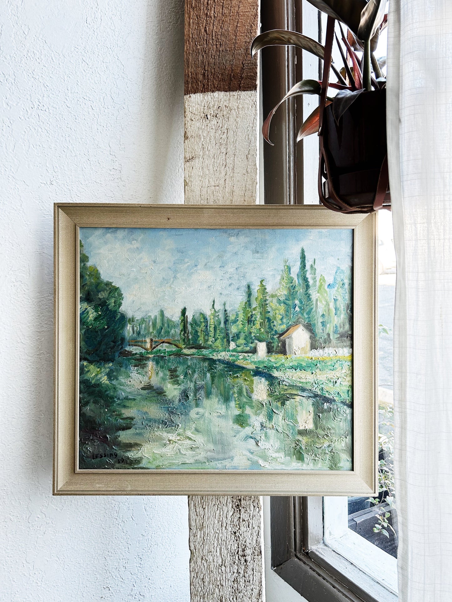 Signed Mid Century Oil Painting