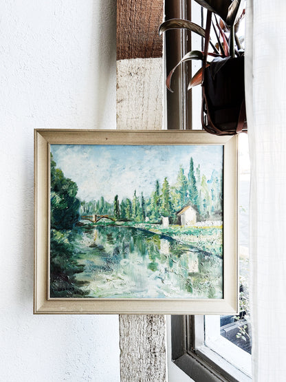 Signed Mid Century Oil Painting