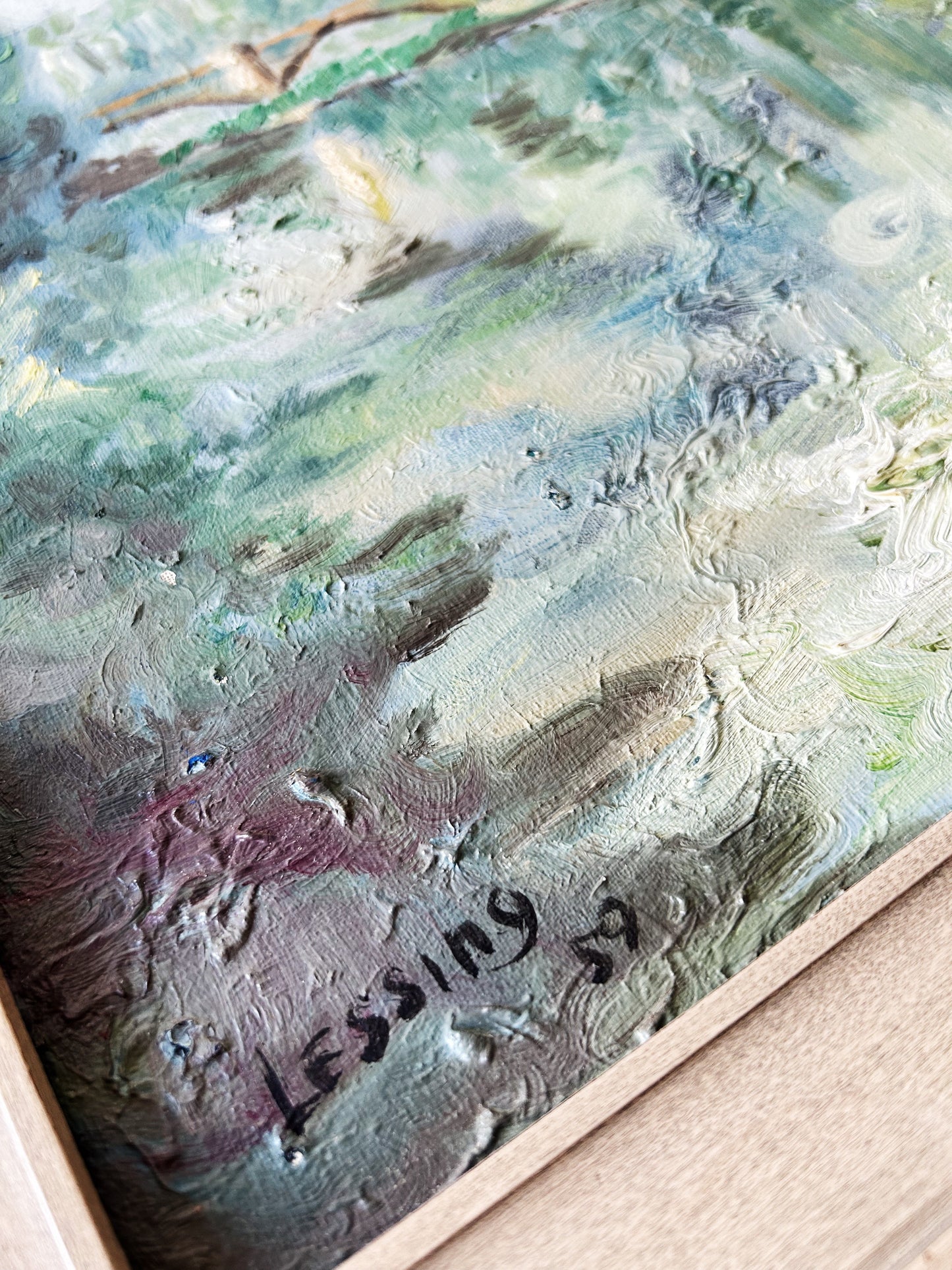 Signed Mid Century Oil Painting