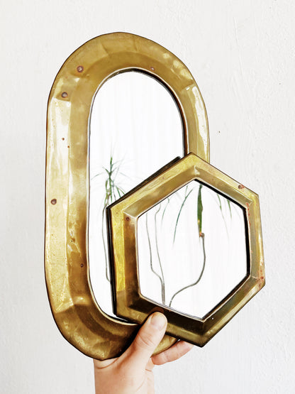 Vintage Moroccan Brass Mirror
