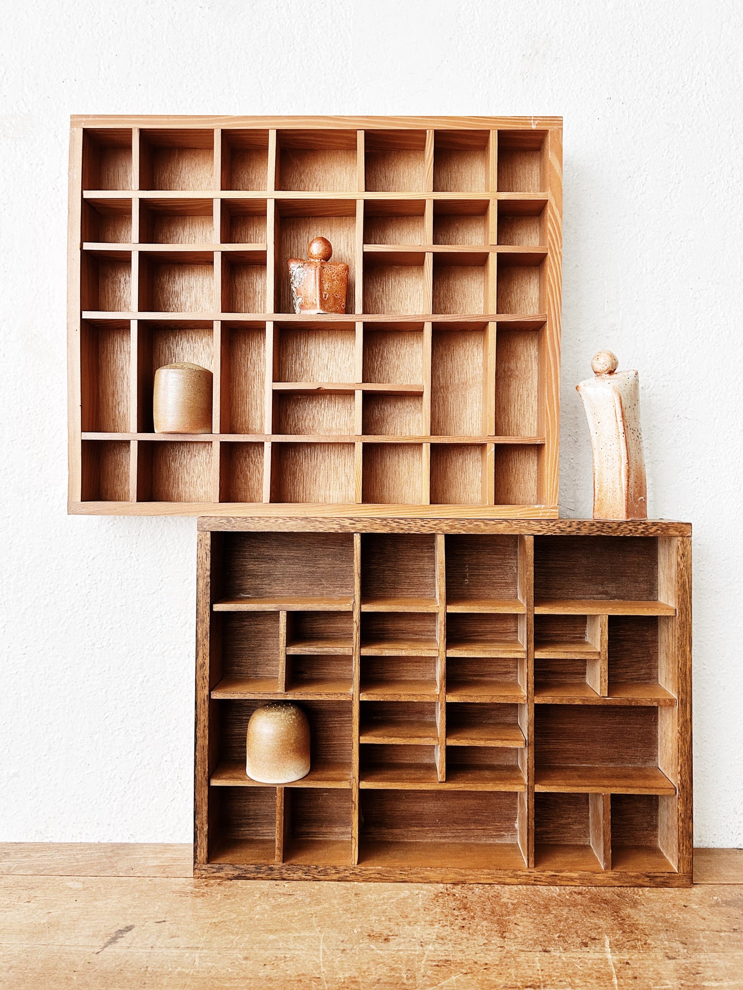 Vintage Wood Cubby/ Curio Shelf