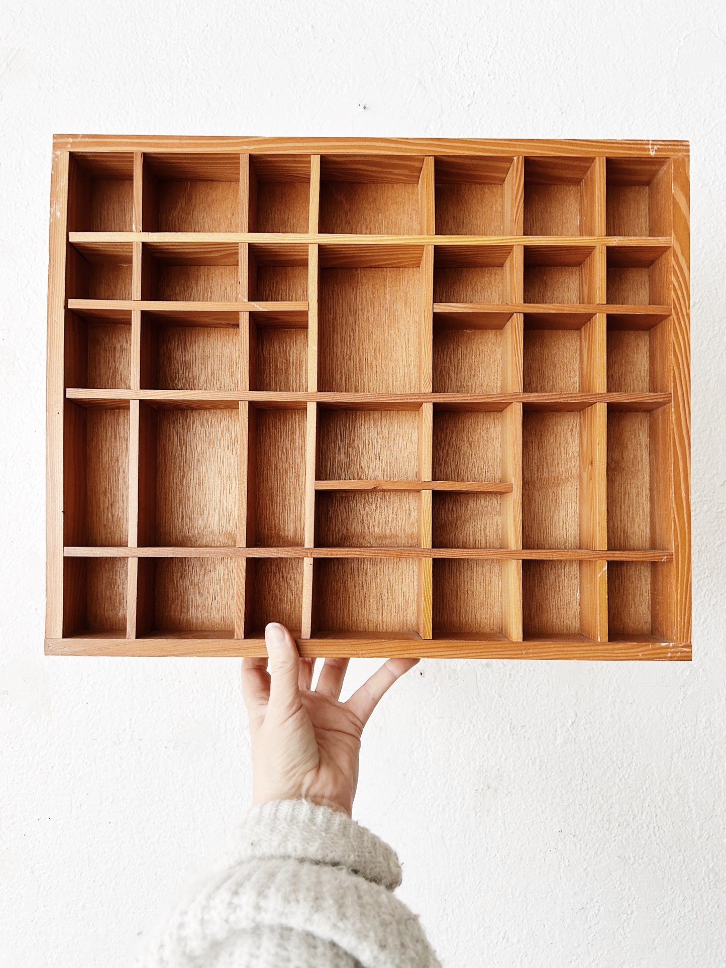 Vintage Wood Cubby/ Curio Shelf