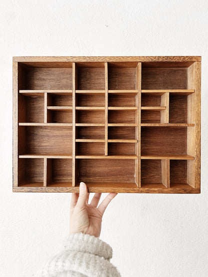 Vintage Wood Cubby/ Curio Shelf