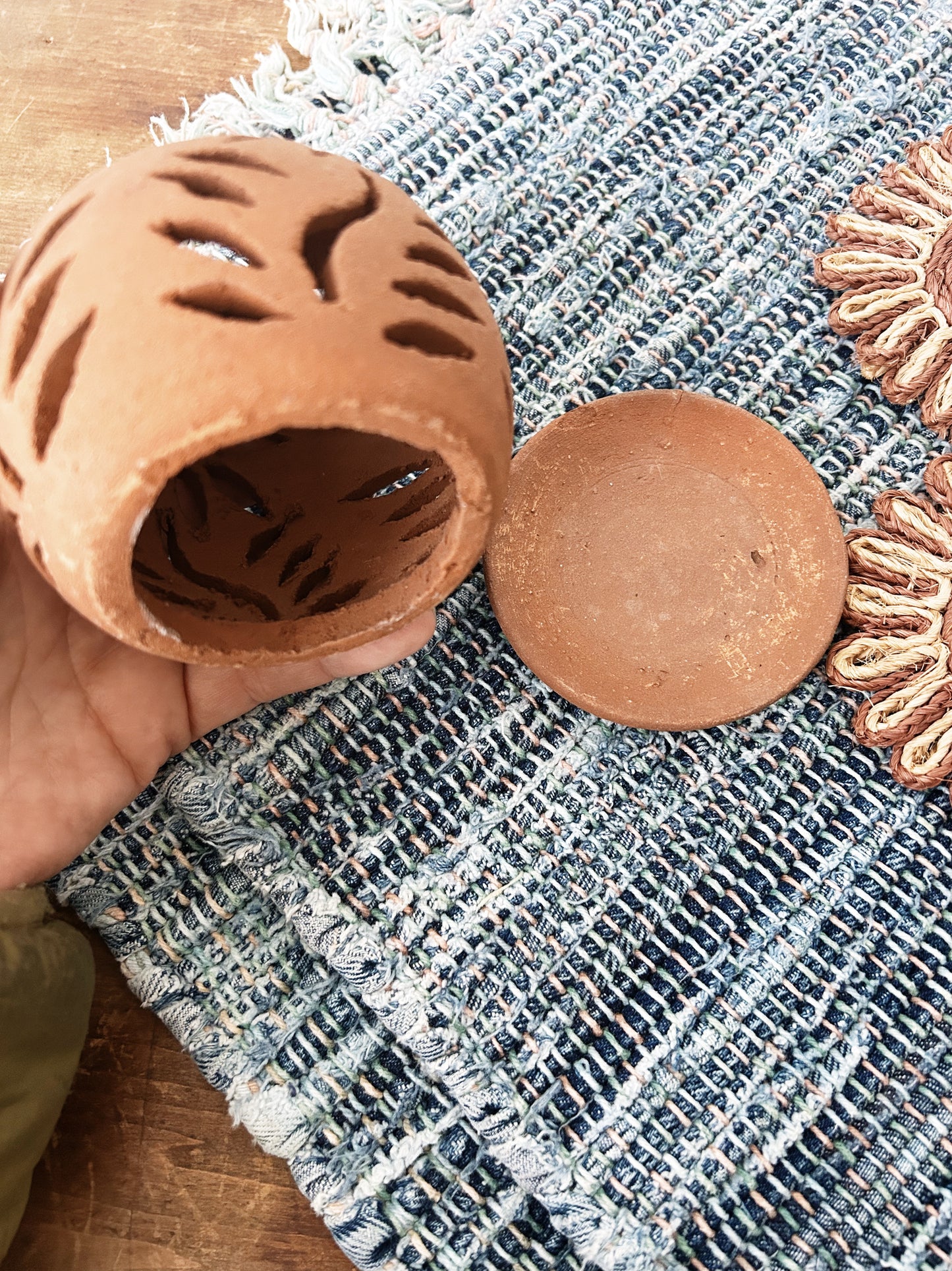 Mexican Clay luminary or Incense Hut