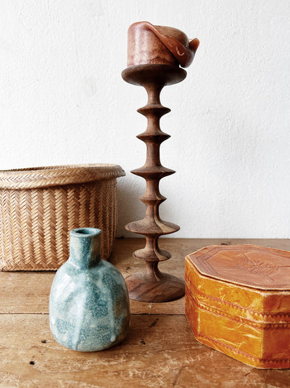 Turned Wood Candle Holder