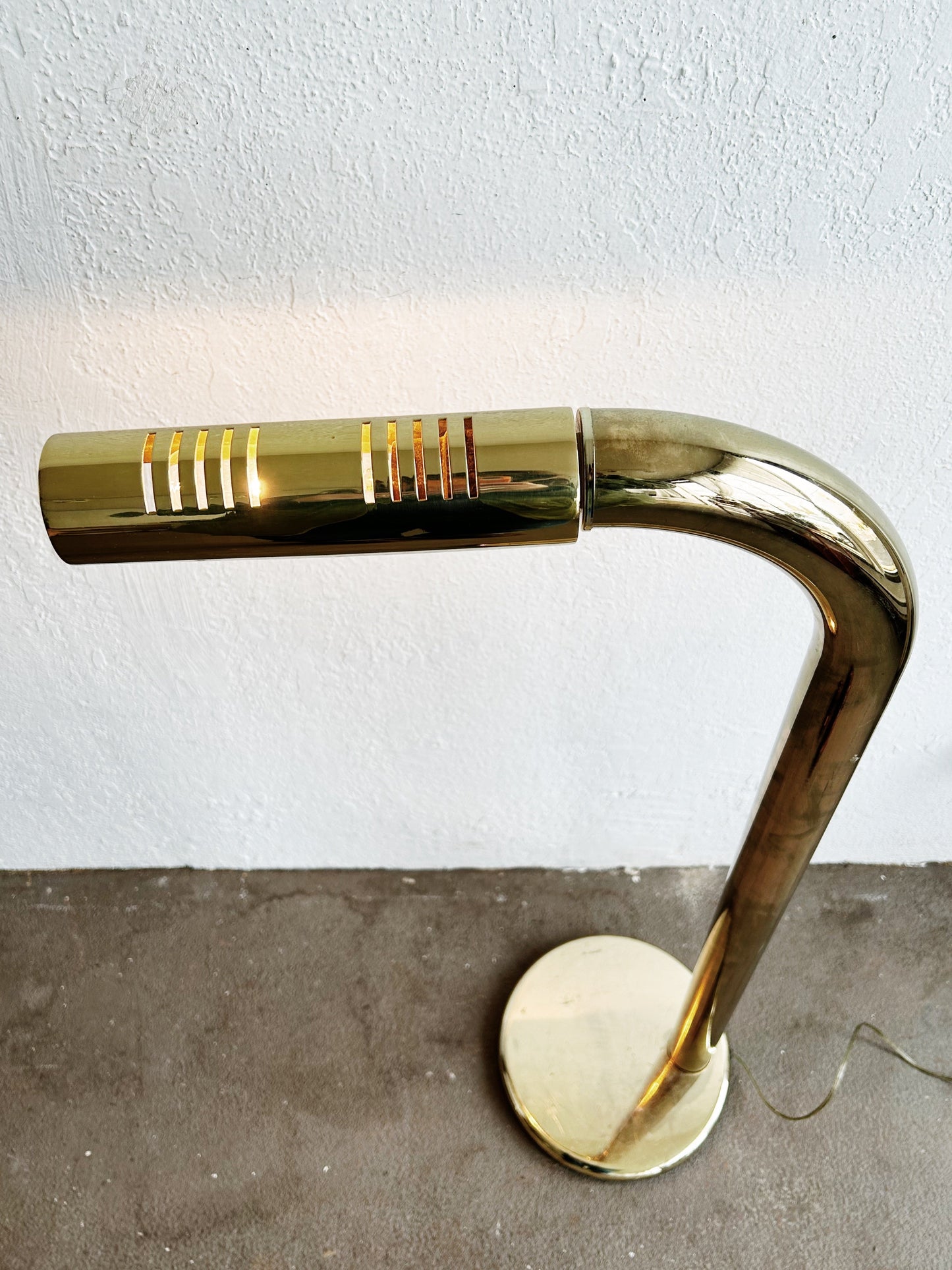 Rare Mid Century Rainbow Lamp Co Tubular Brass Floor Lamp