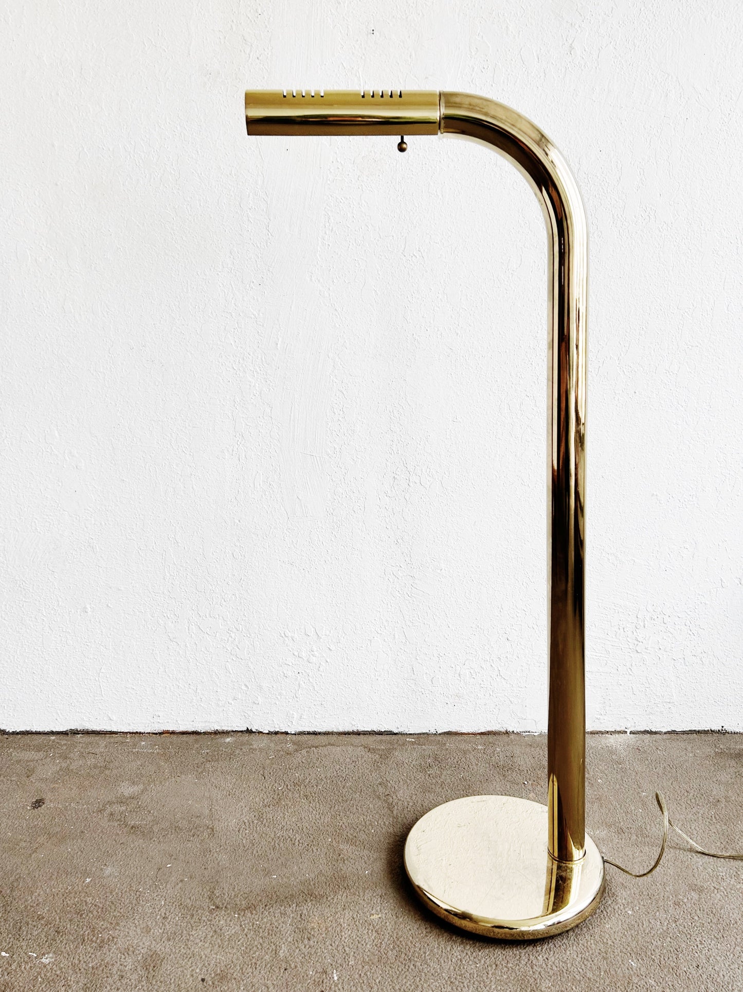 Rare Mid Century Rainbow Lamp Co Tubular Brass Floor Lamp