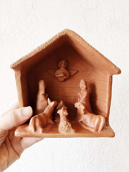 Vintage Terra Cotta Nativity