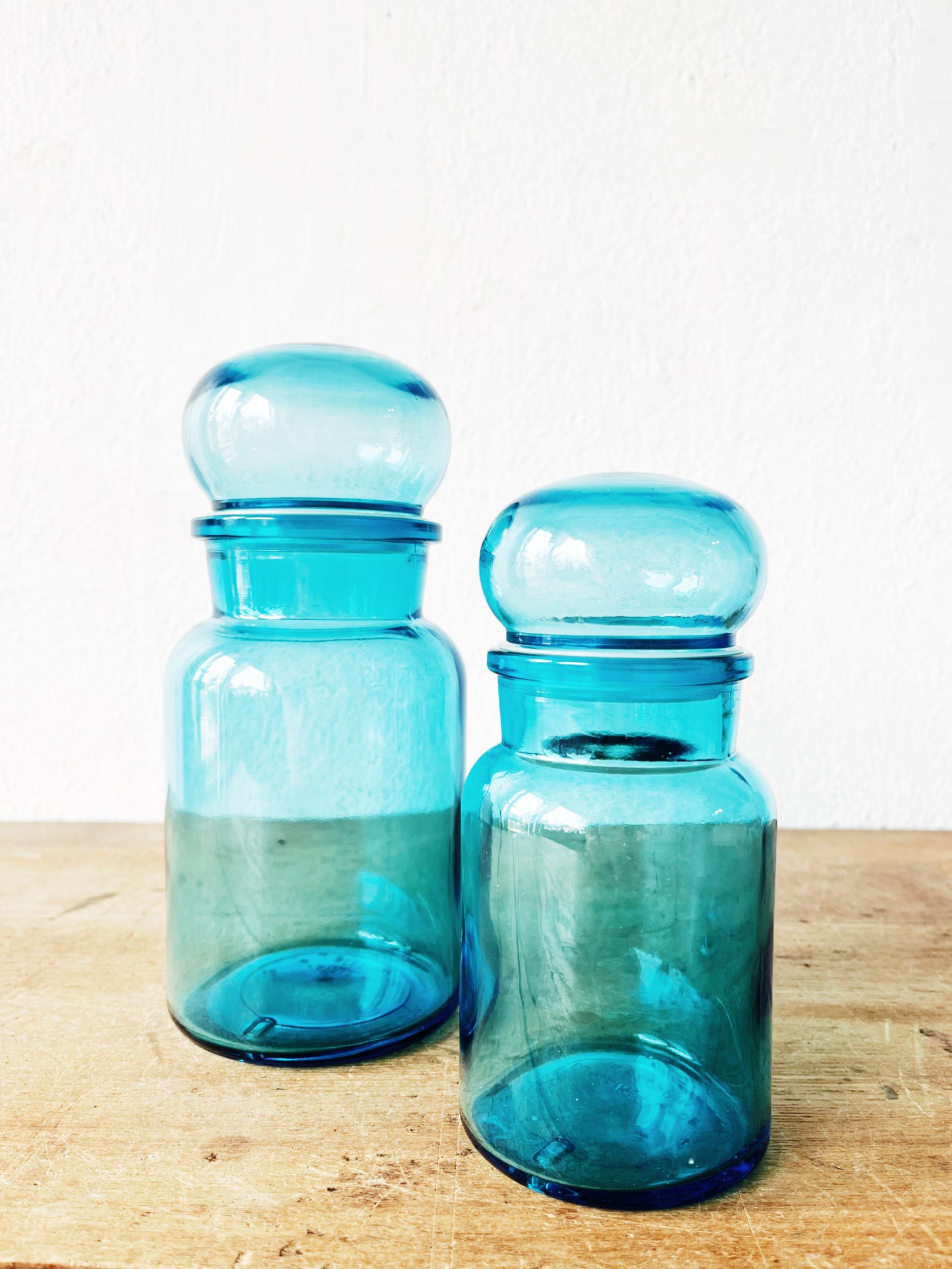 Vintage Belgian Glass Apothecary Jars