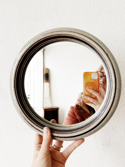 Vintage Stoneware Framed Mirror
