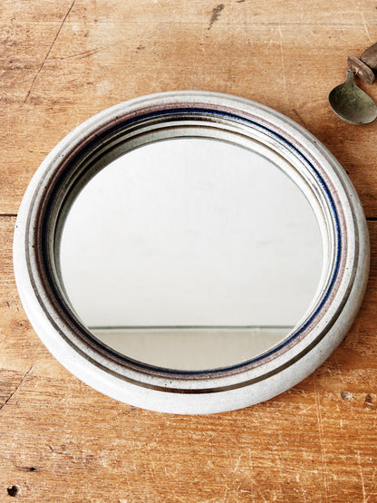 Vintage Stoneware Framed Mirror