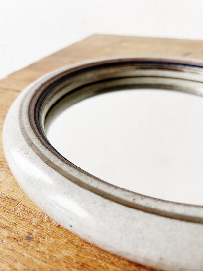 Vintage Stoneware Framed Mirror