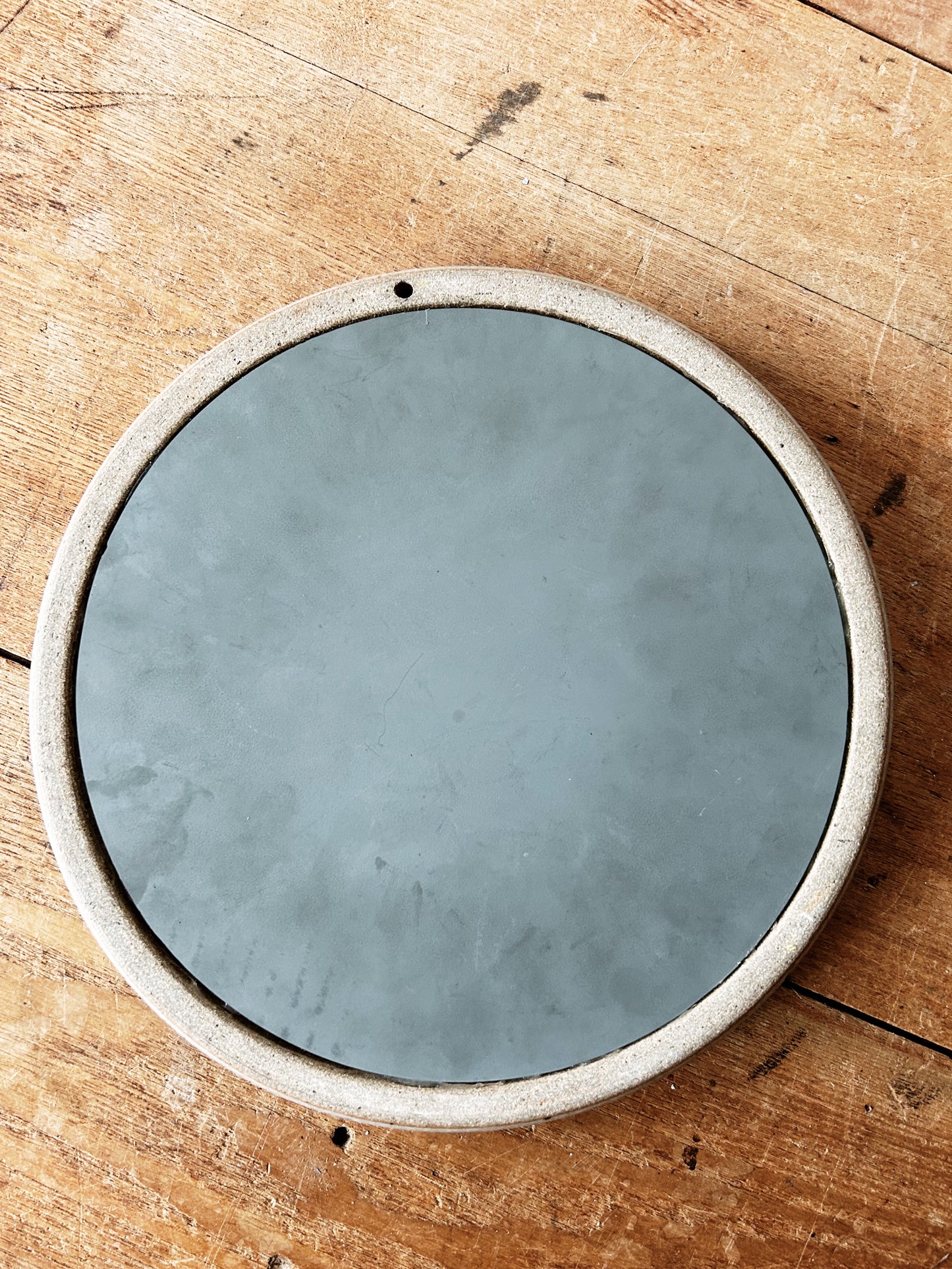 Vintage Stoneware Framed Mirror