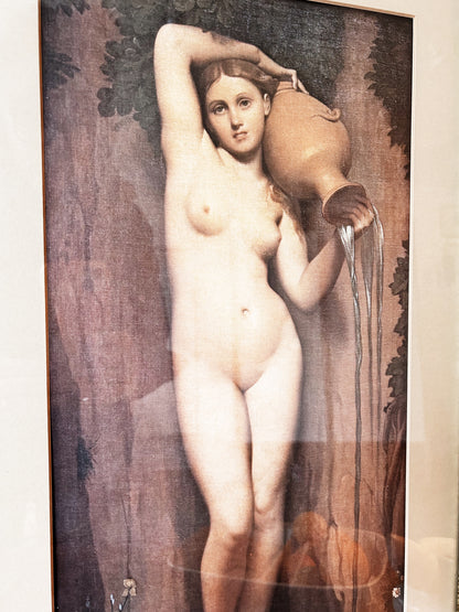 The Water Bearer Framed Vintage Lithograph