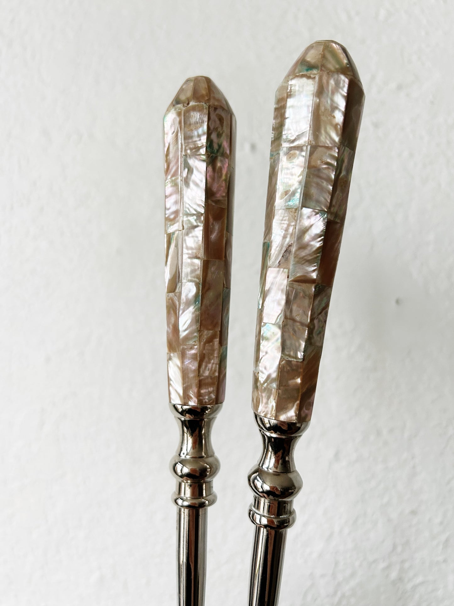 Abalone Inlay Stainless Steel Servers