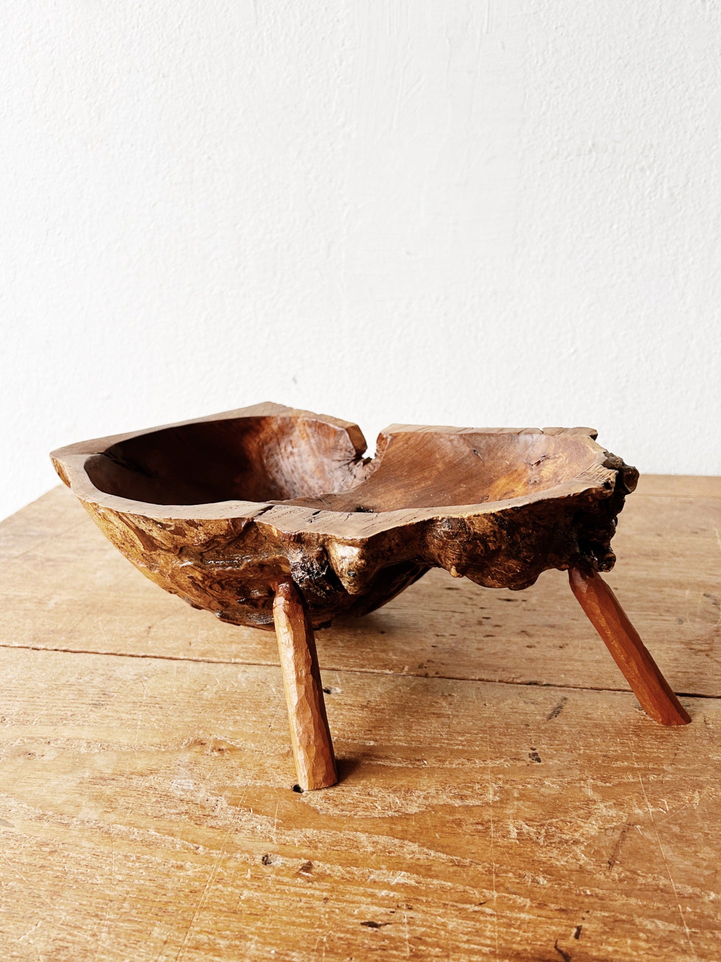 Artisan Made Sculptural Wood Bowl