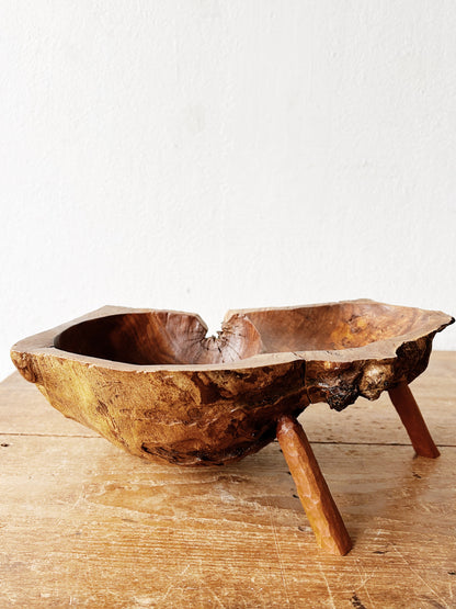 Artisan Made Sculptural Wood Bowl