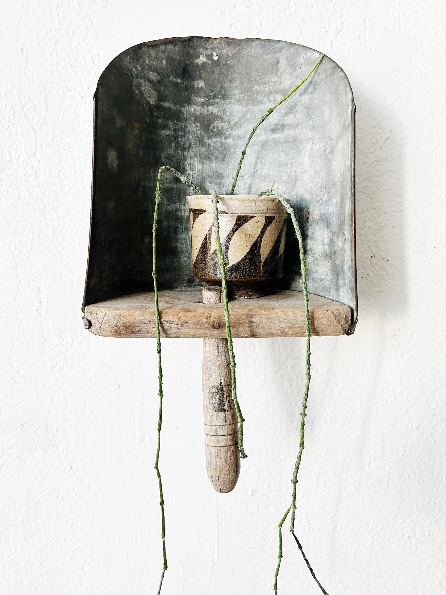 Large Antique Industrial Scoop