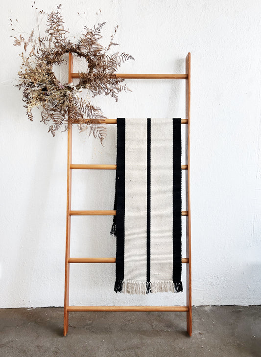 Vintage Large Wood Textile Ladder