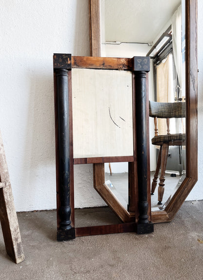 Antique Tole Painted Mirror