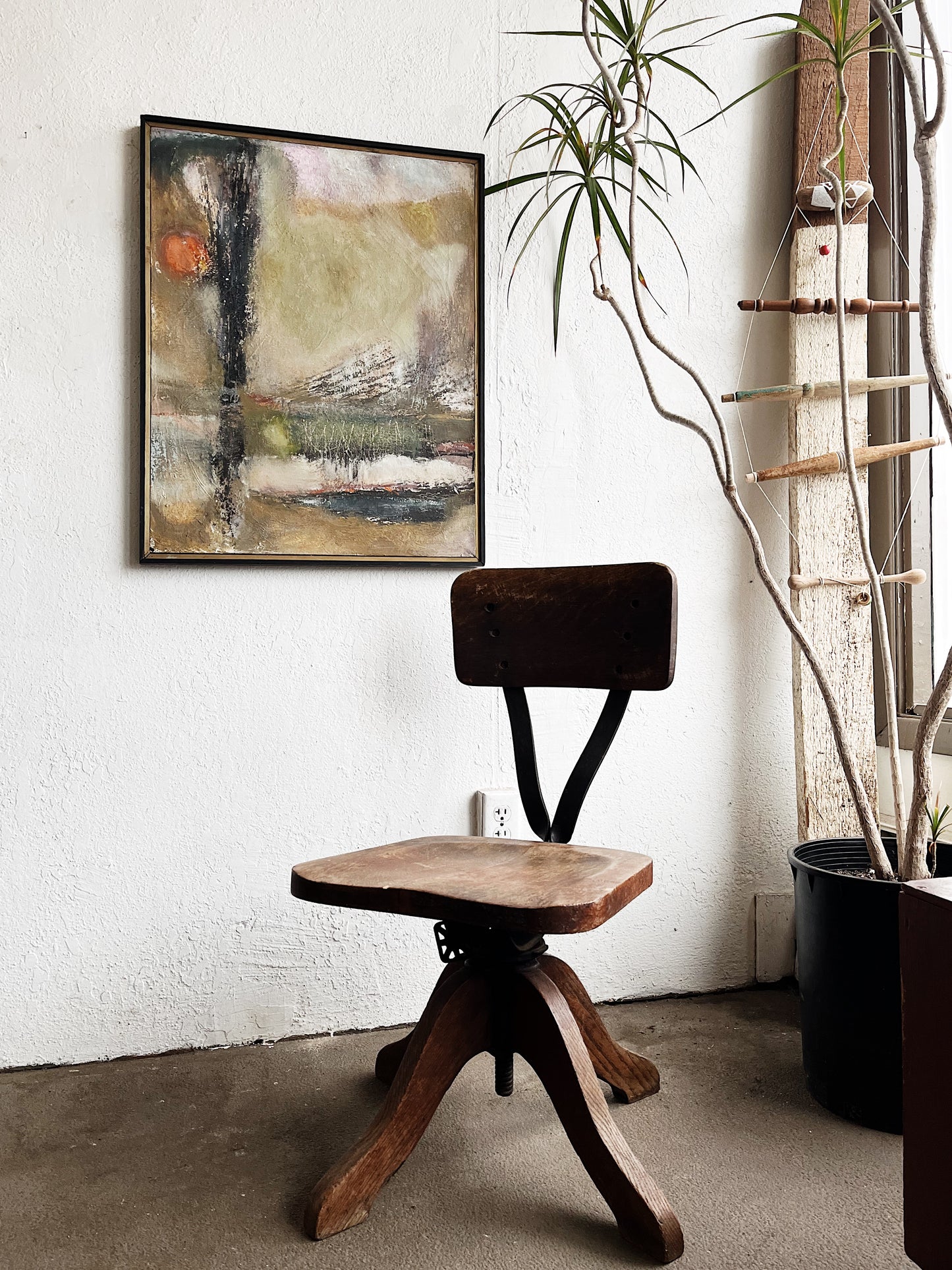 Mid Century Abstract Expressionist Oil Painting