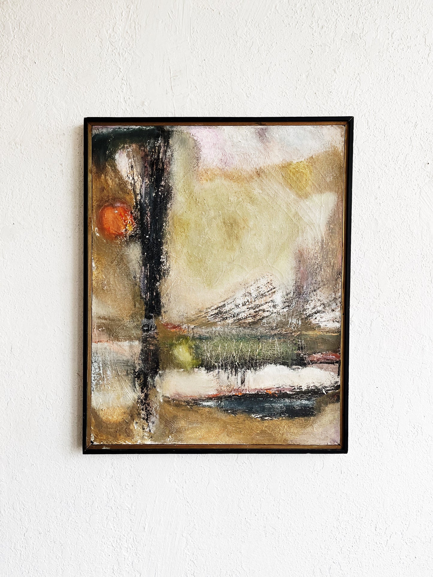 Mid Century Abstract Expressionist Oil Painting