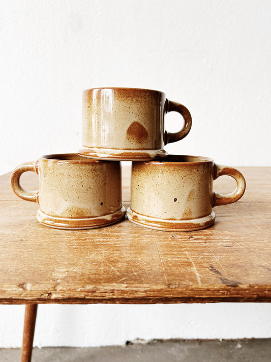 Vintage Dansk BLT Spice Tan Mug Trio