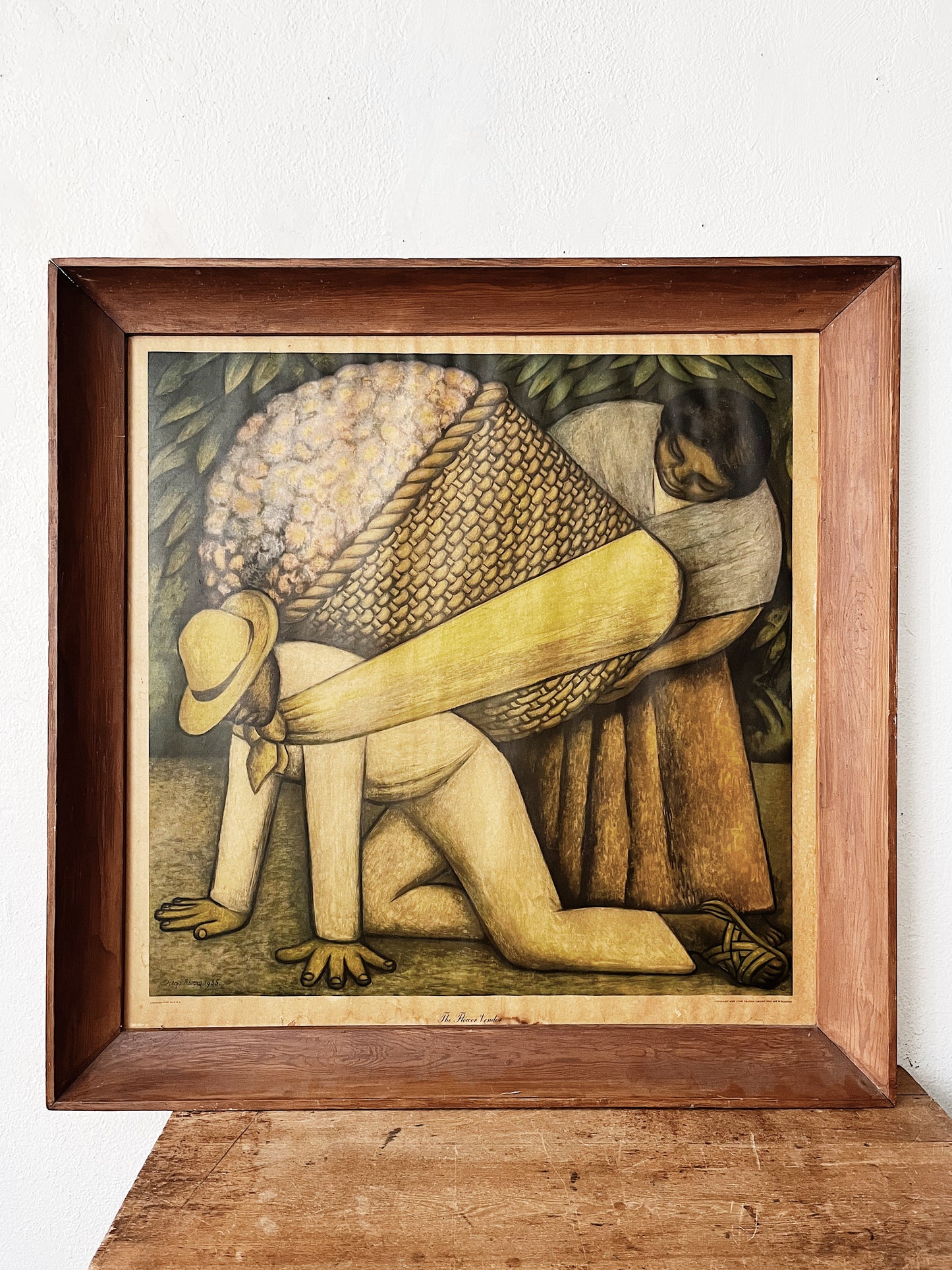 Large Original Diego Rivera Framed Lithogravure