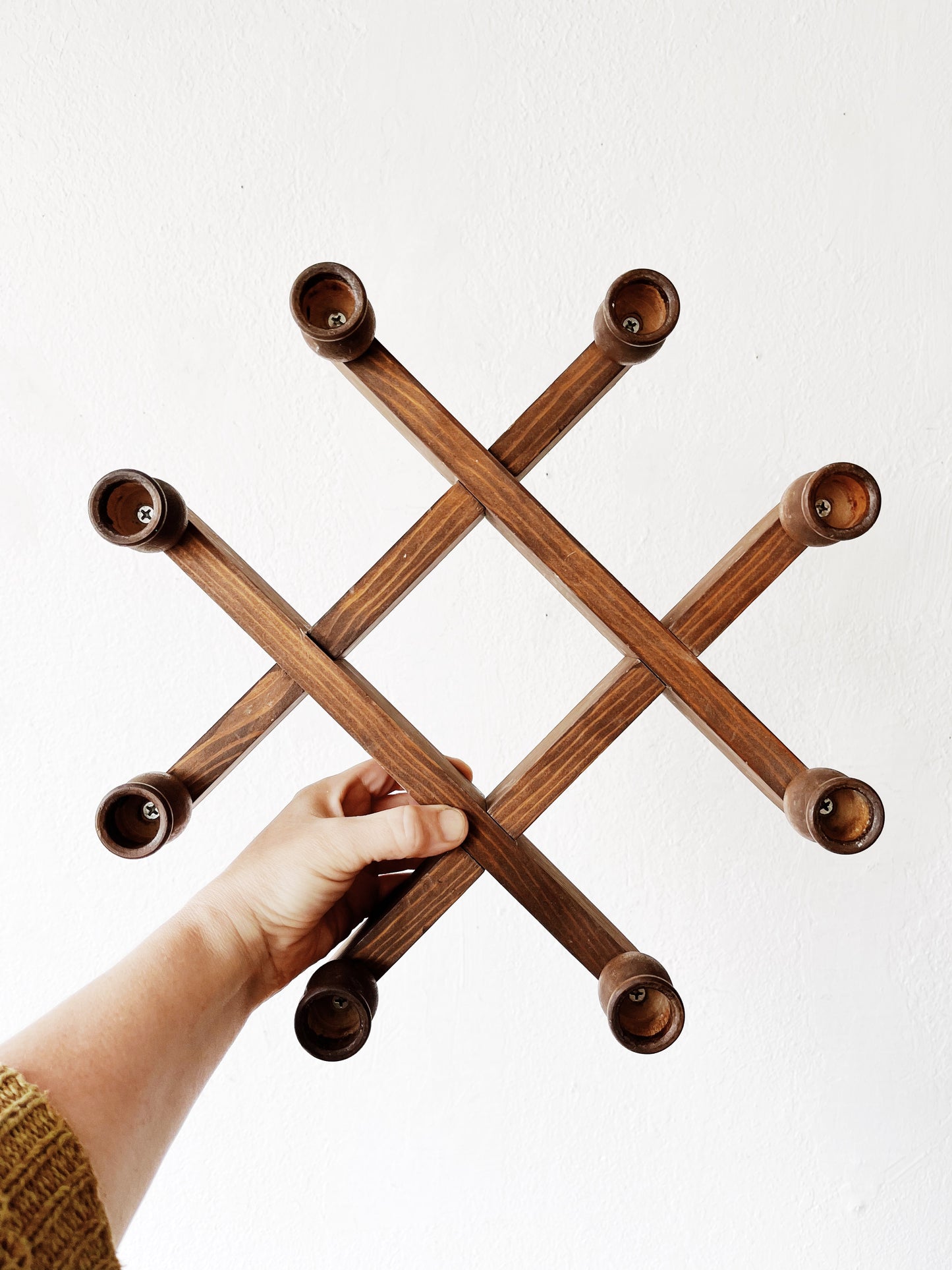 Handmade Wood Candelabra