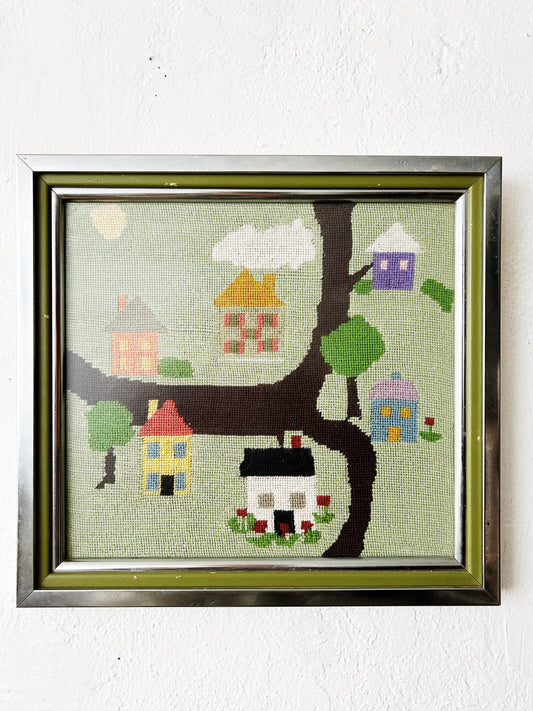 Vintage Framed Needlepoint