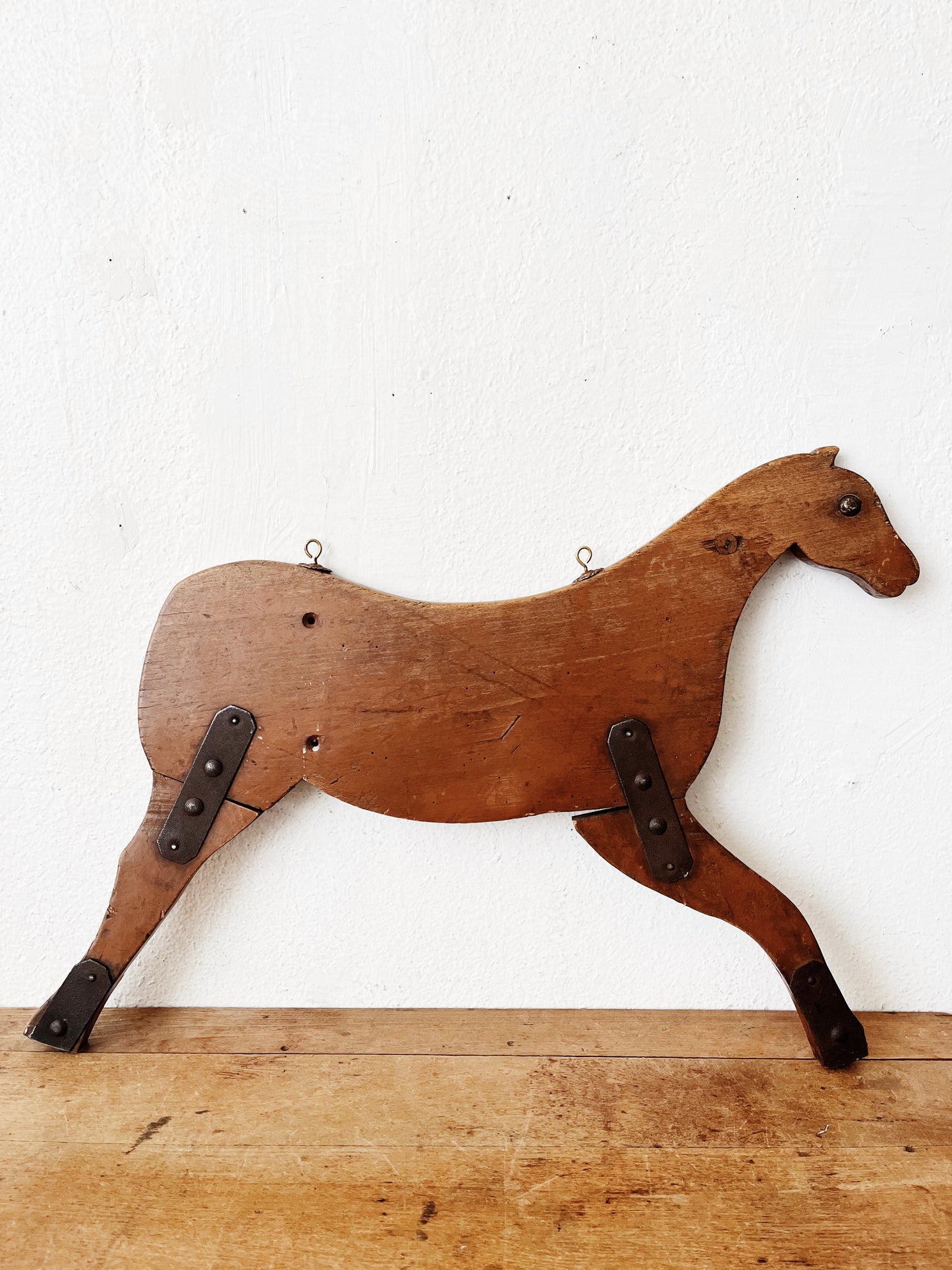 Vintage Folk Wood Horse