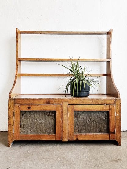 Antique Pie Safe Hutch Top