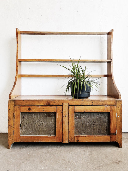 Antique Pie Safe Hutch Top
