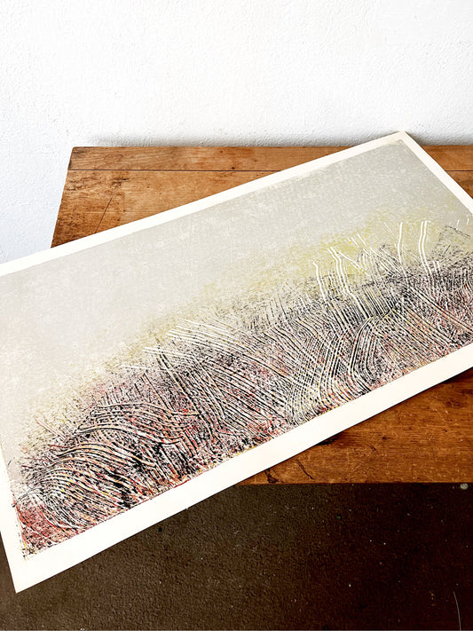Vintage Post Modern Abstract Screenprint