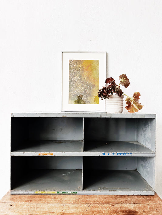 Vintage Industrial Metal Shelf