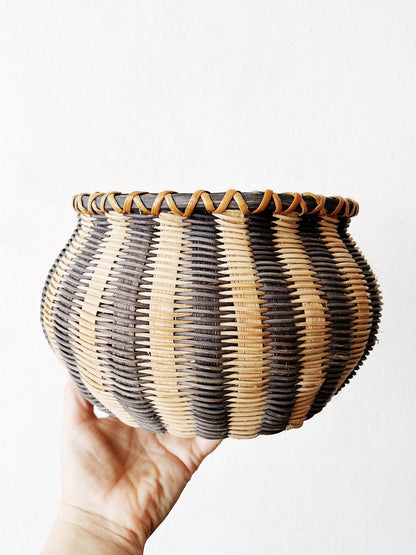 Vintage Striped Basket
