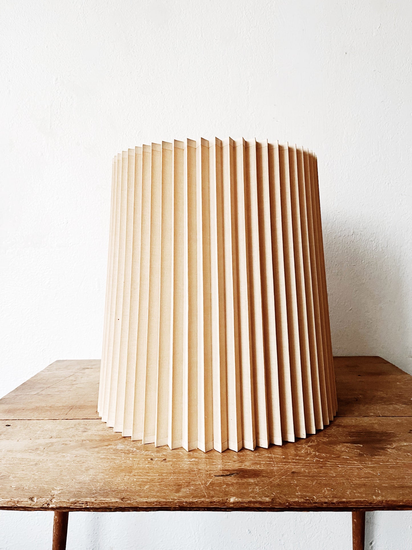 Large Mid Century Stiffel Pleated Drum Shade