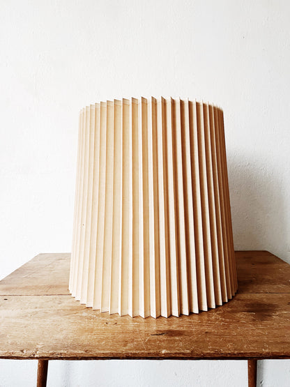 Large Mid Century Stiffel Pleated Drum Shade