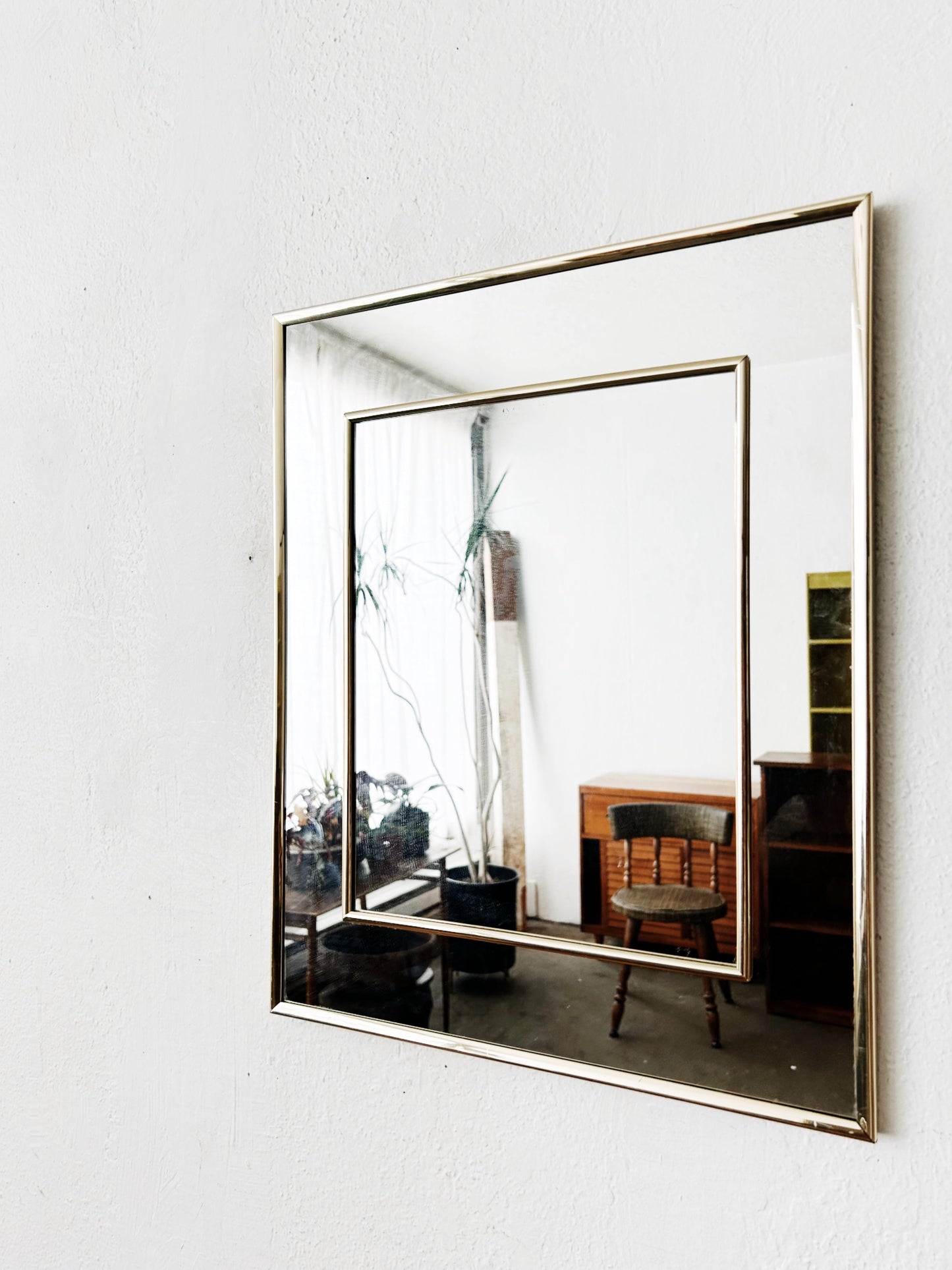 Vtg Gold Framed Mirror