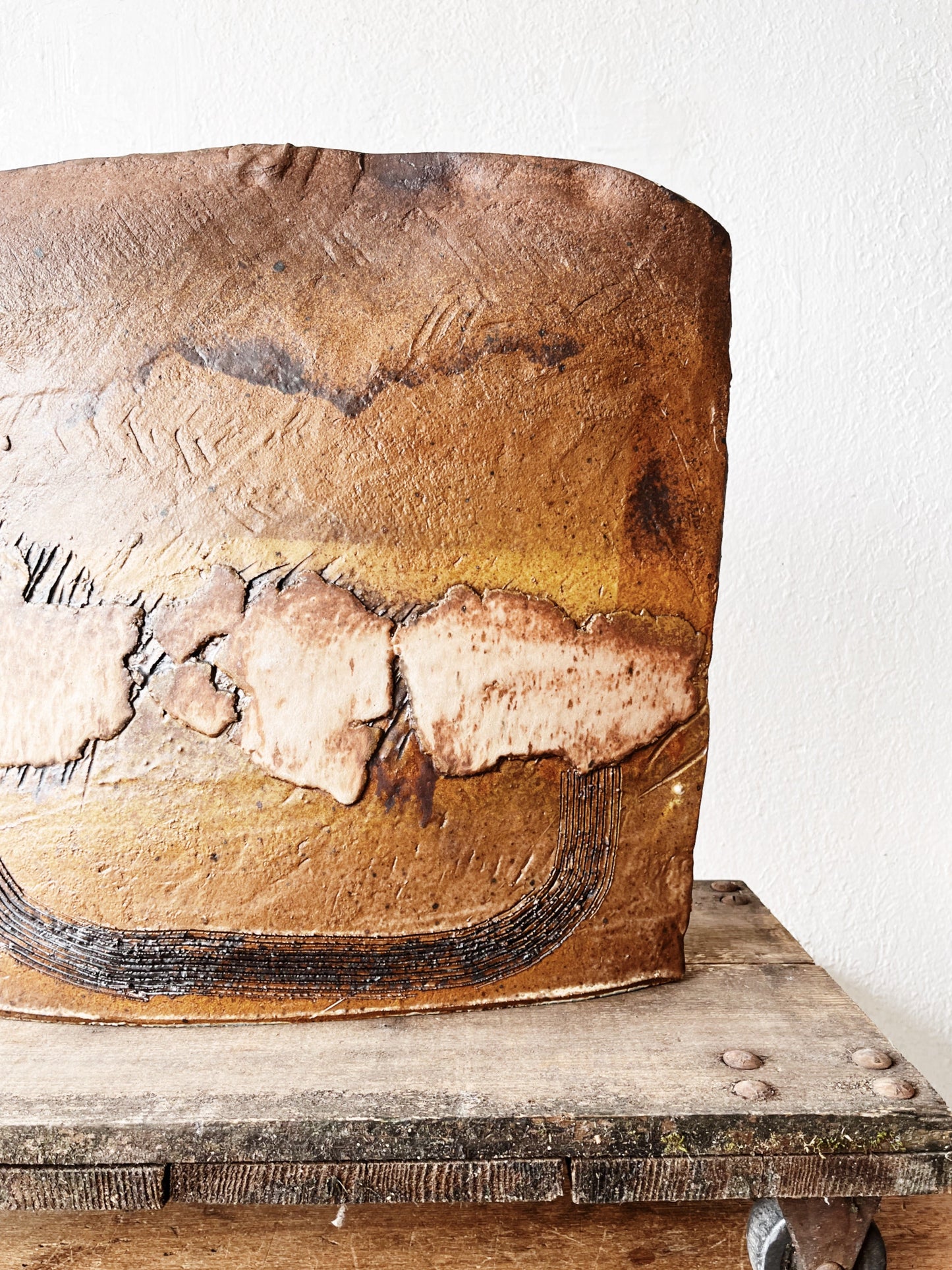 Vintage Slab Built Ceramic Sculpture