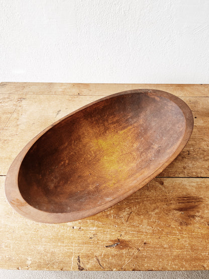 Large Antique Primitive Dough Bowl