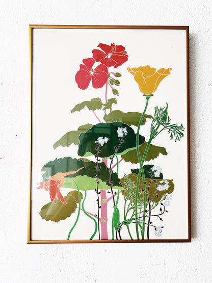 Vintage Framed ‘Spring Bouquet’ Steve Reoutt