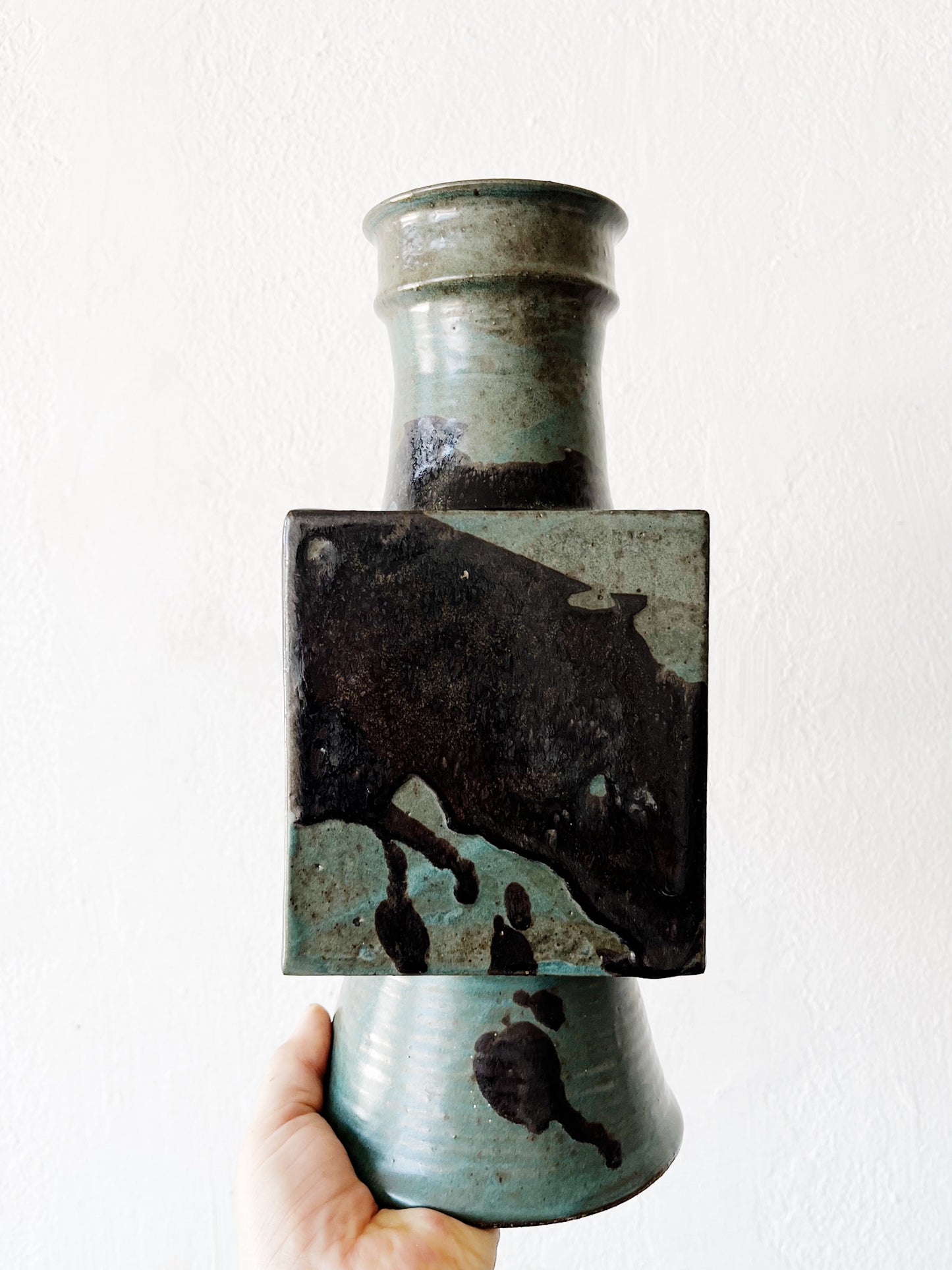 Vintage Brutalist Pottery Vase