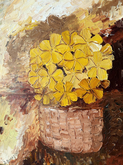 Mid Century Framed Oil Painting