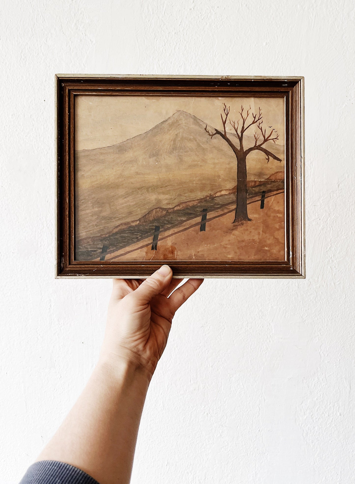 Vintage Naive Watercolor Painting