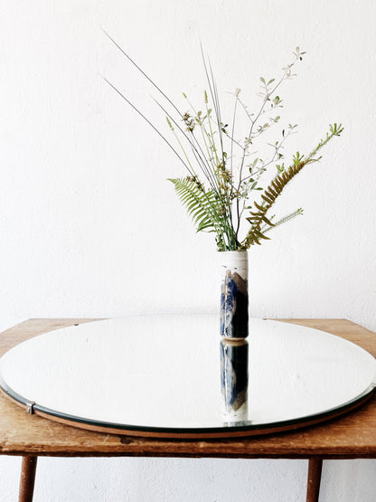 Vintage Round Industrial Edge Mirror