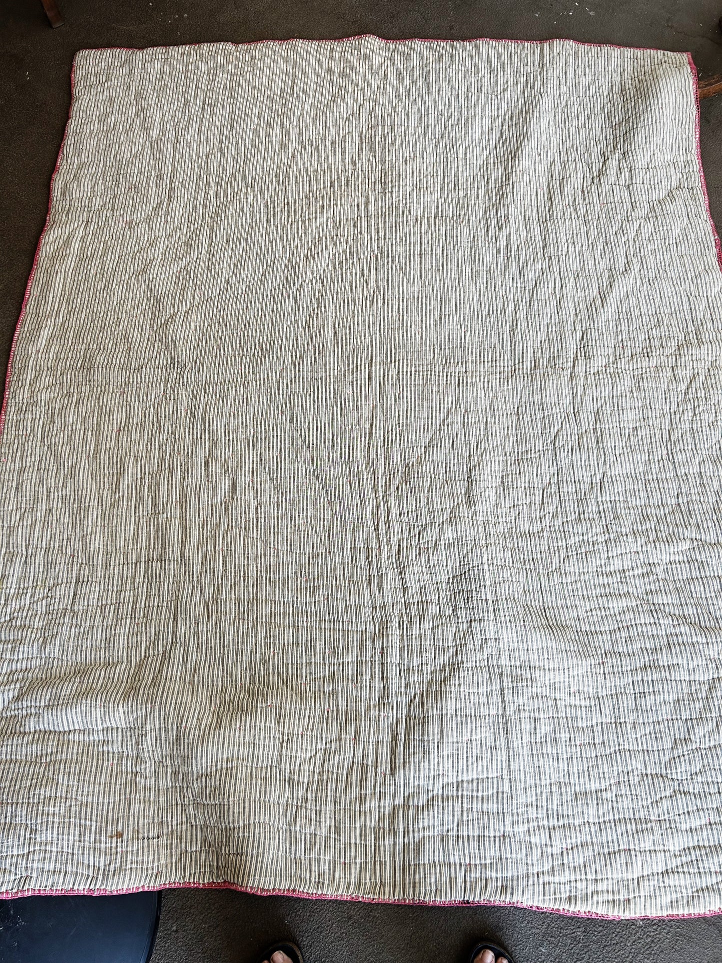 Antique Hand Sewn Log Cabin Quilt