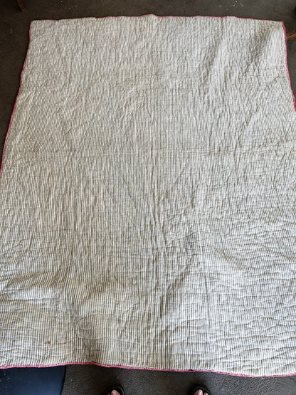 Antique Hand Sewn Log Cabin Quilt