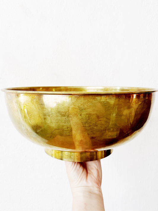 Large Vintage Brass Bowl