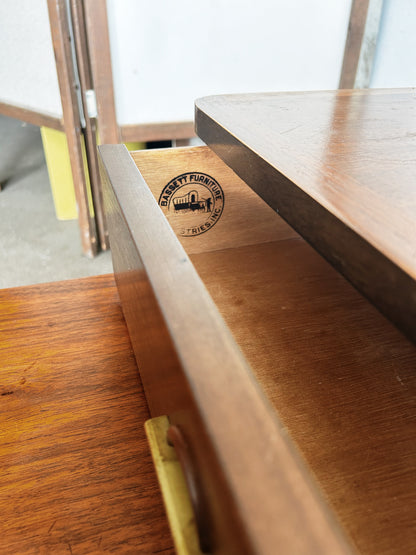 Mid Century Bassett Walnut Side Table